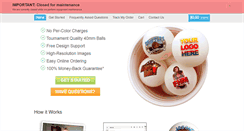 Desktop Screenshot of custompingpongballs.com